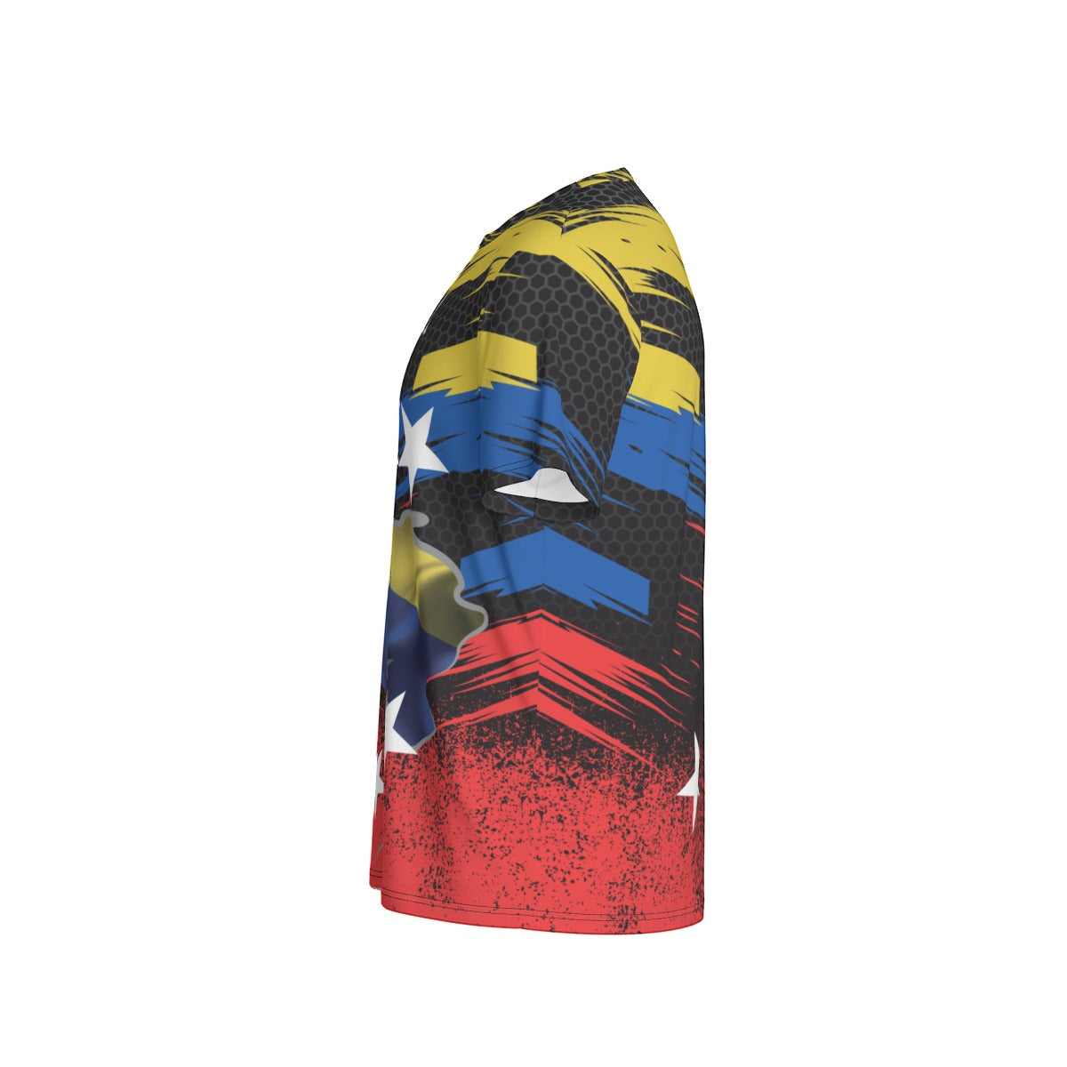 Camiseta Venezuela Mapa Tricolor Estrellas Urbana Unisex