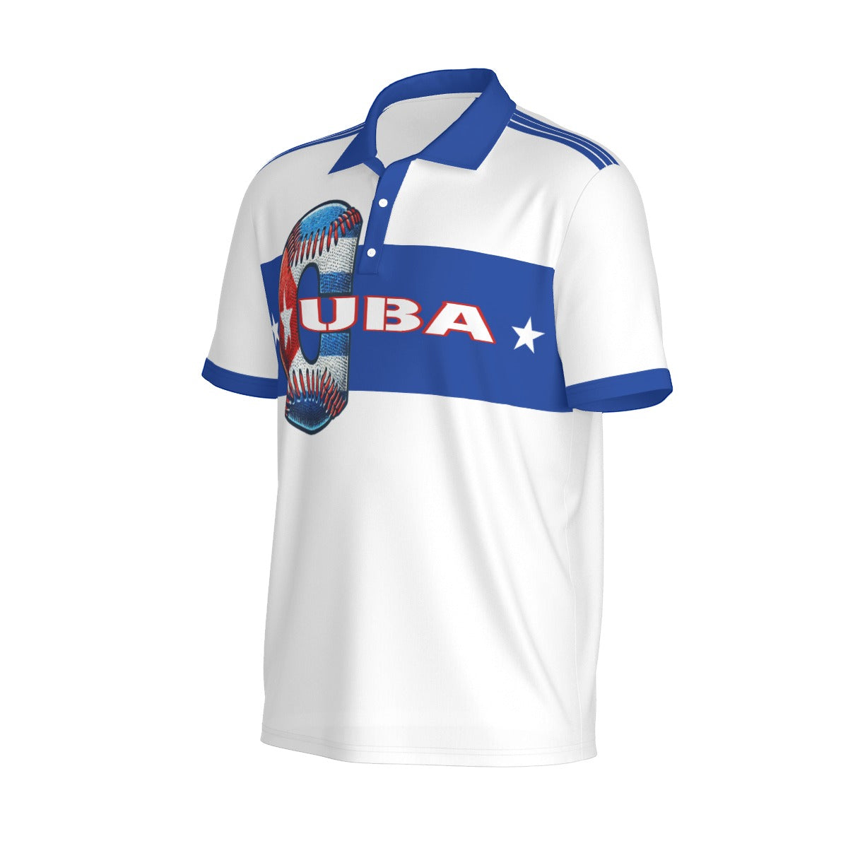 Camisa Polo Cuba Franja– Béisbol y Orgullo Nacional Unisex