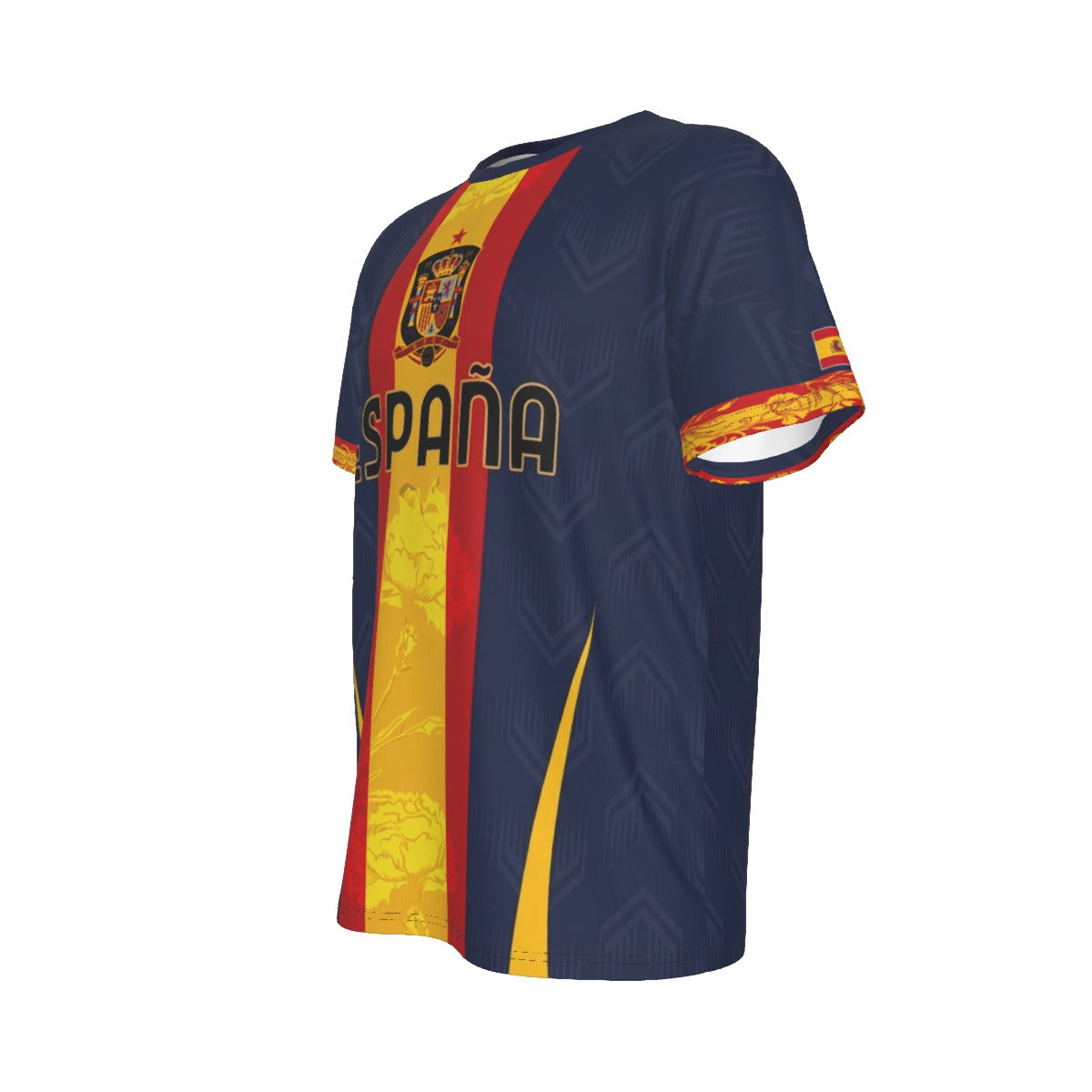 Camiseta España Premium con Diseño de Claveles y Escudo Real