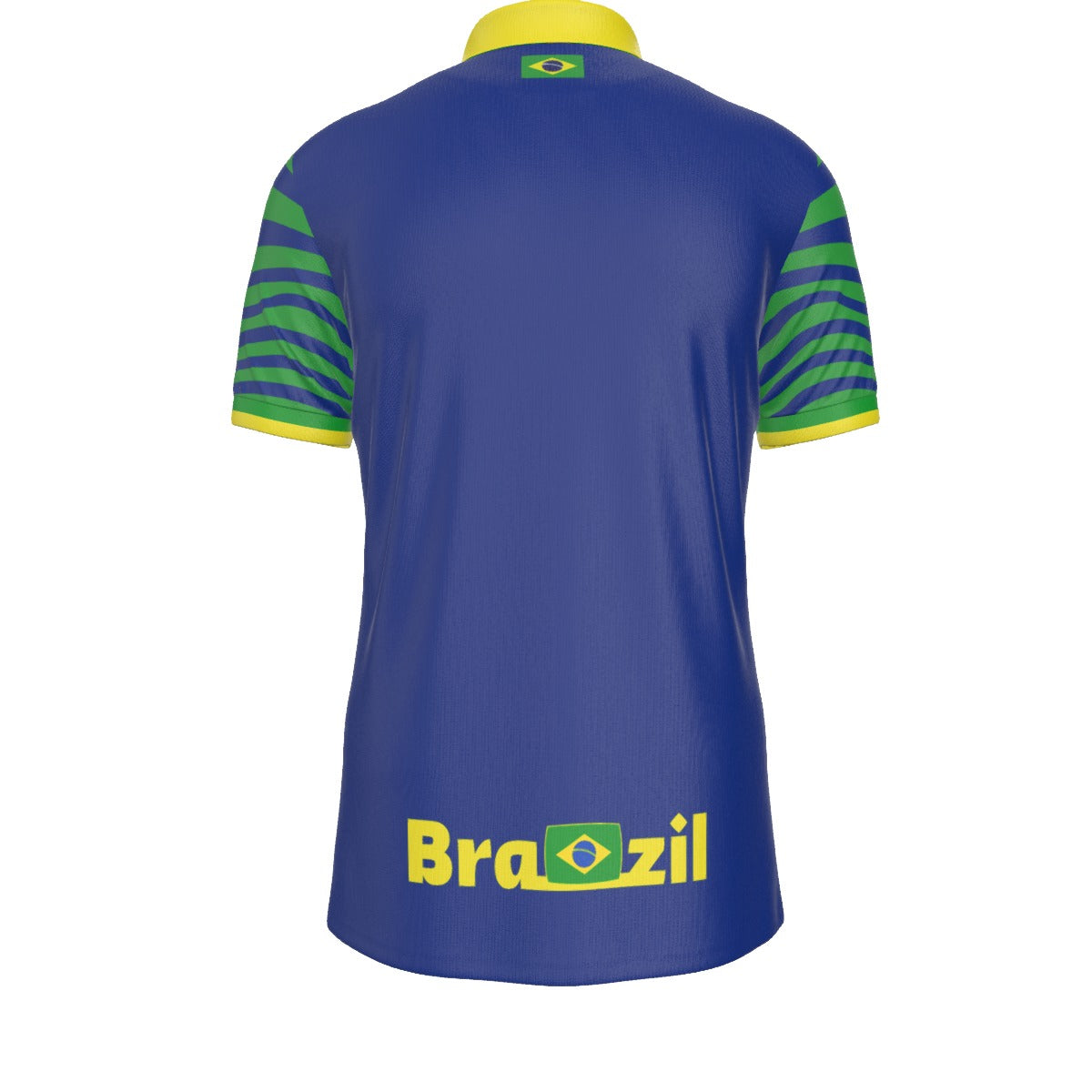 Polo Deportivo Brasil Azul con Detalles Verde y Amarillo