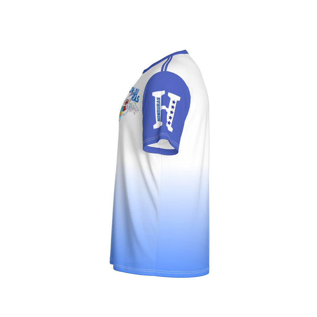 Camiseta Honduras Orgullo Nacional Degradado Azul Unisex