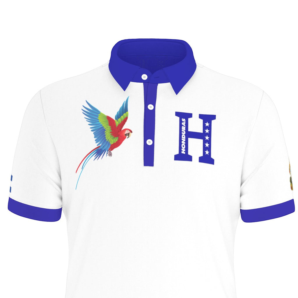 Polo Deportivo Honduras Blanco – Elegancia y Orgullo Catracho