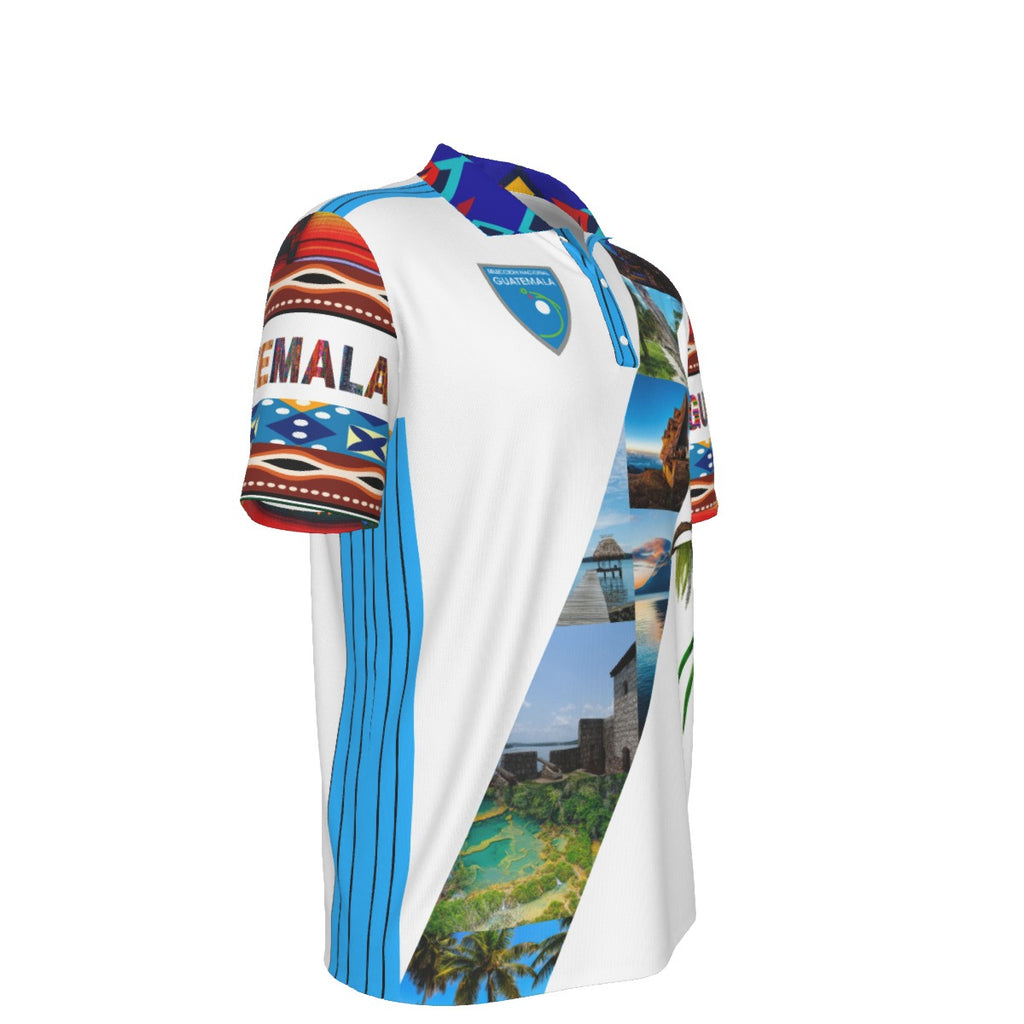 Camisa Polo Guatemala – Paisajes, Cultura y Quetzal Hombre
