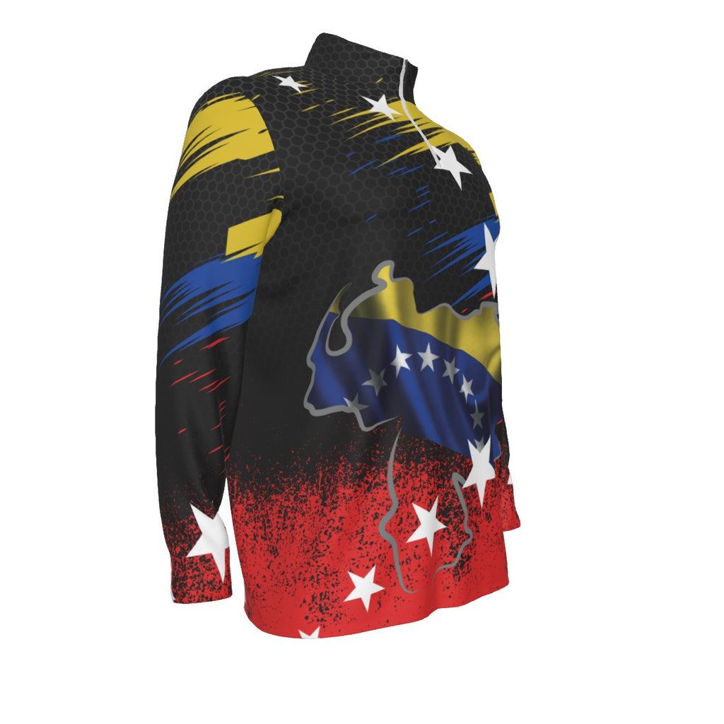 Sudadera Venezuela Tricolor Streetwear Deportes Collar Hombre