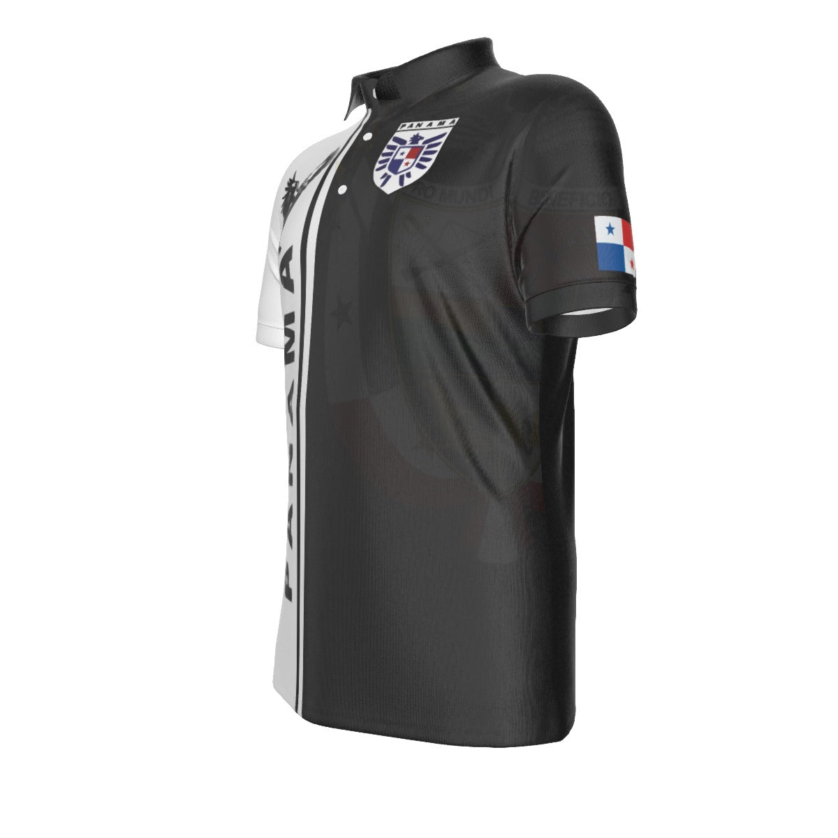 Polo Deportivo Panama  Bicolor Blanco y Negro