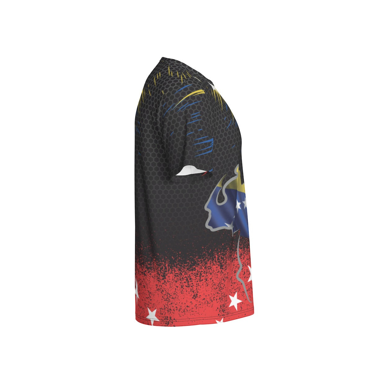 Camiseta Venezuela Mapa Tricolor Estrellas Urbana Unisex