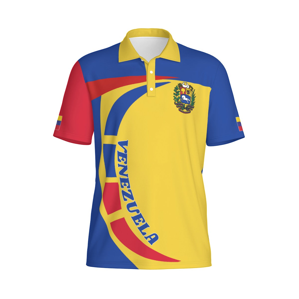 Camisa Polo Venezuela Escudo Patriótica – Mapa y Tricolor Nacional Hombre