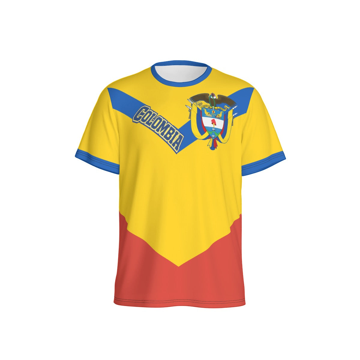 Camiseta Colombia O- Neck Hombre –  Diseño Patriótico