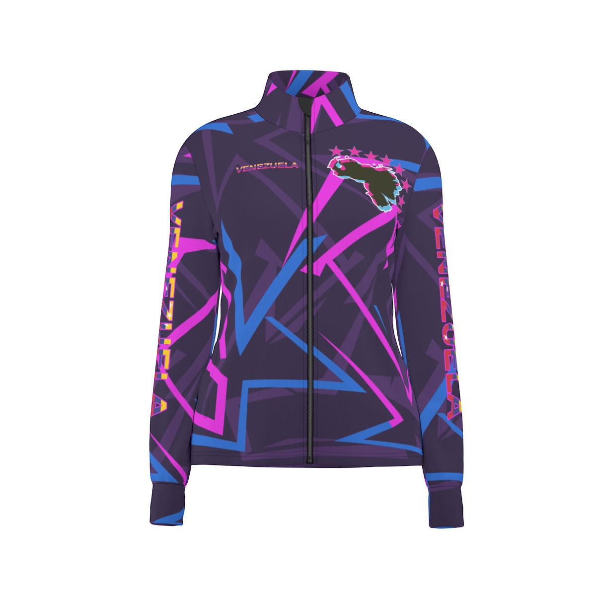 Chaqueta Venezuela Geométrica Neon Deportiva Mujer
