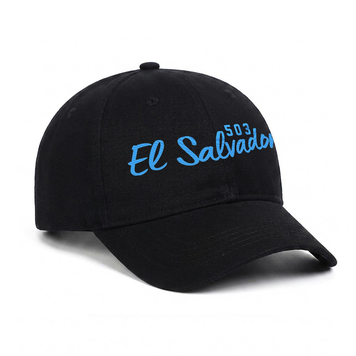Gorra de El Salvador 503 Bordada Premium Estilo Casual Ajustable de Algodón