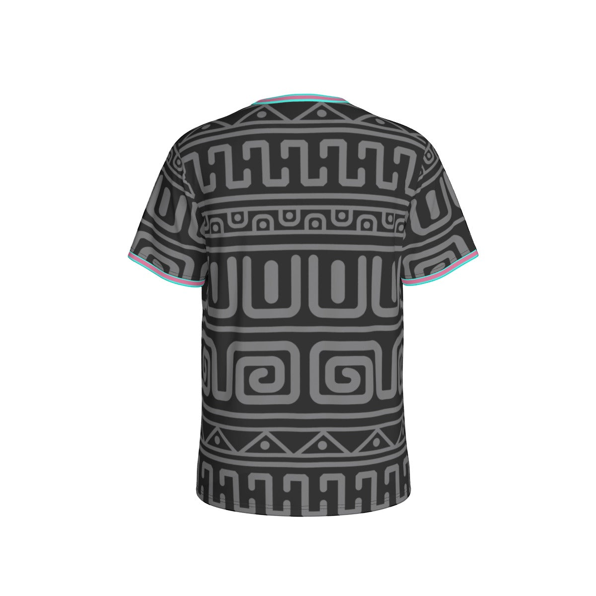 Camiseta México Arte Prehispánico Geométrico Negra Unisex