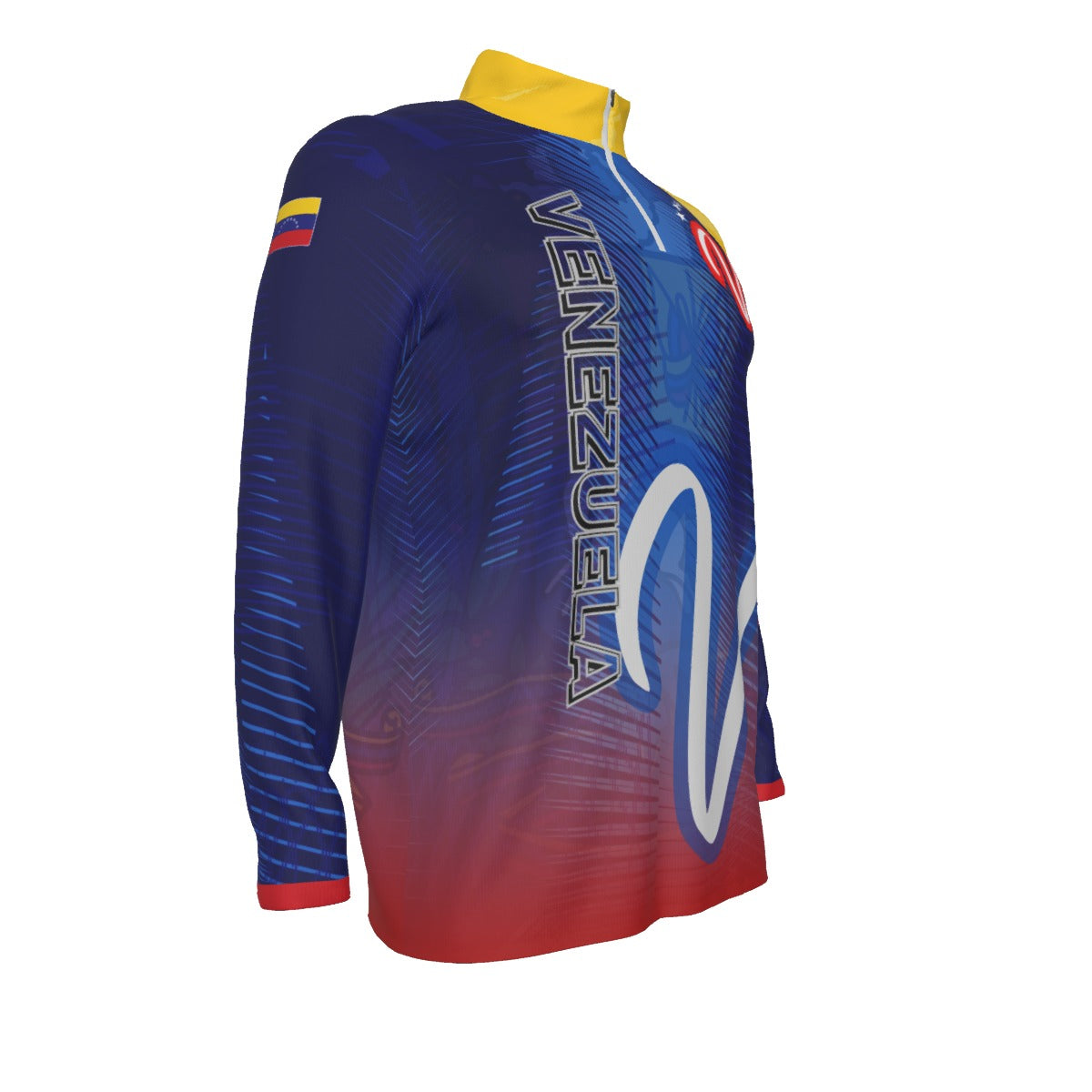 Camiseta Venezuela Zipper Deportivo – Tricolor Unisex