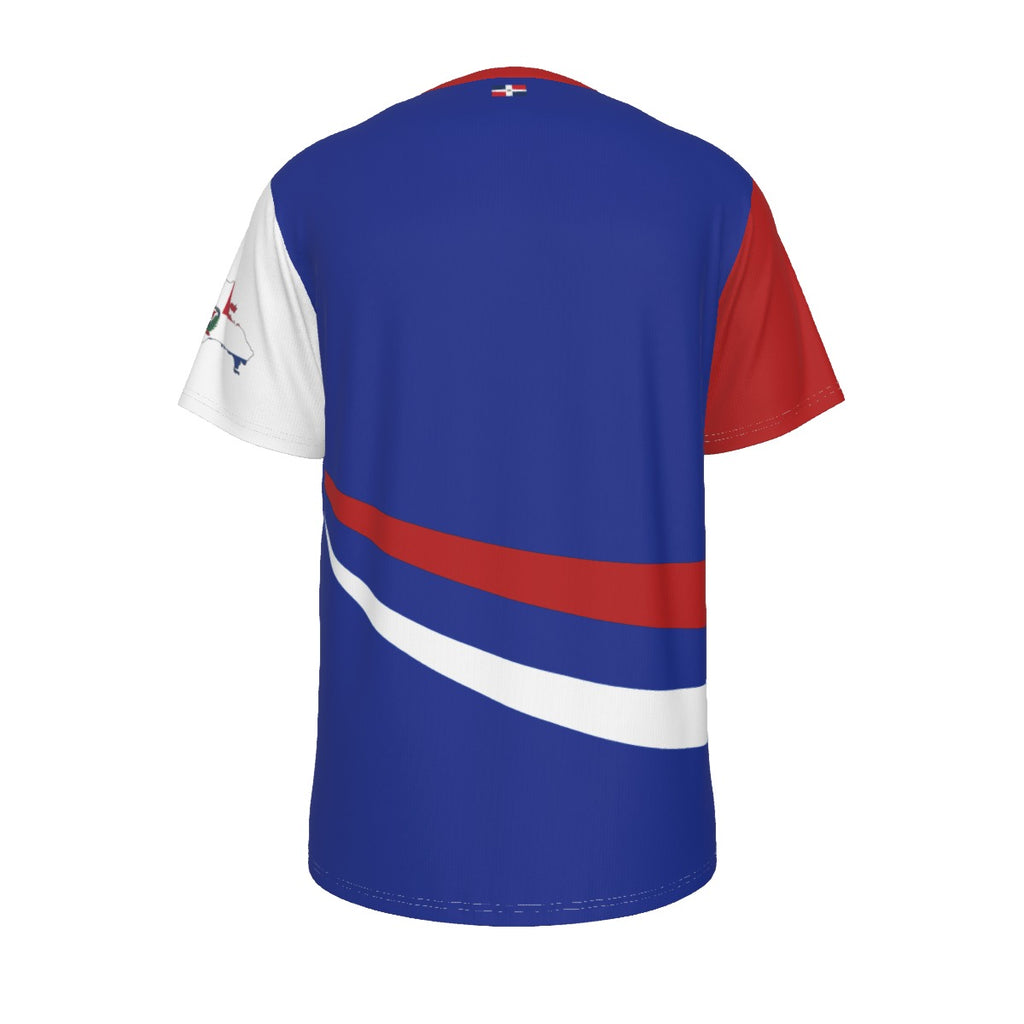 Camiseta República Dominicana  Patriótica – Tricolor y Escudo Nacional Unisex