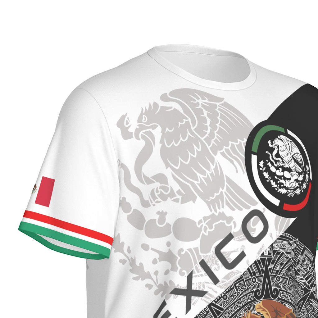 Camiseta México Escudo Nacional y Arte Prehispánico Unisex