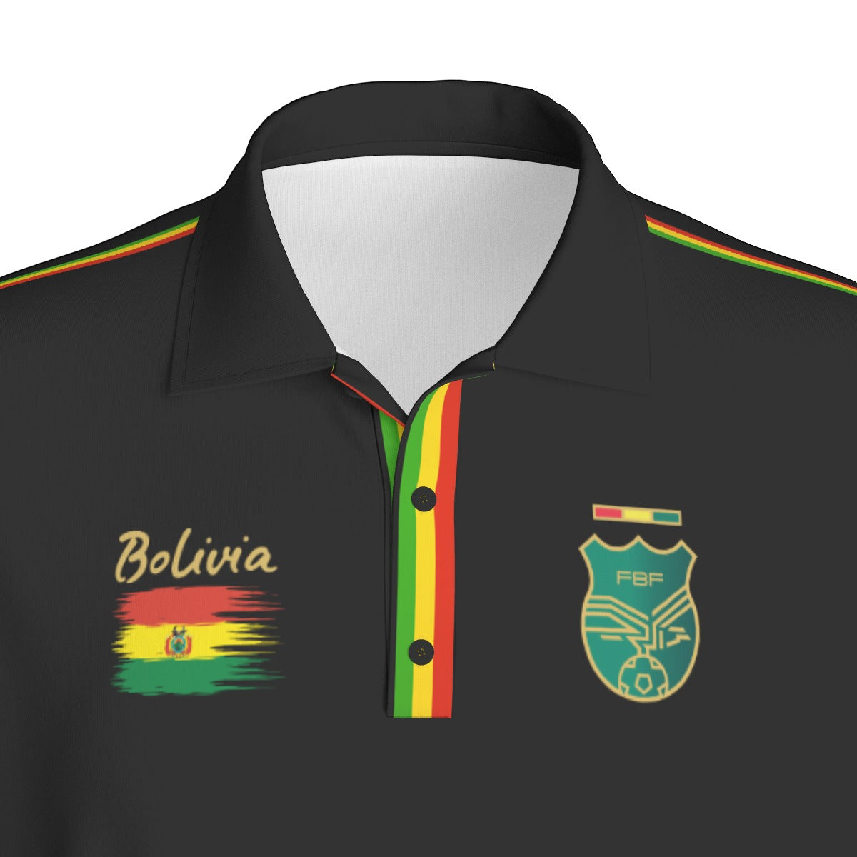 Camisa Tipo Polo de Bolivia Tricolor para Hombre