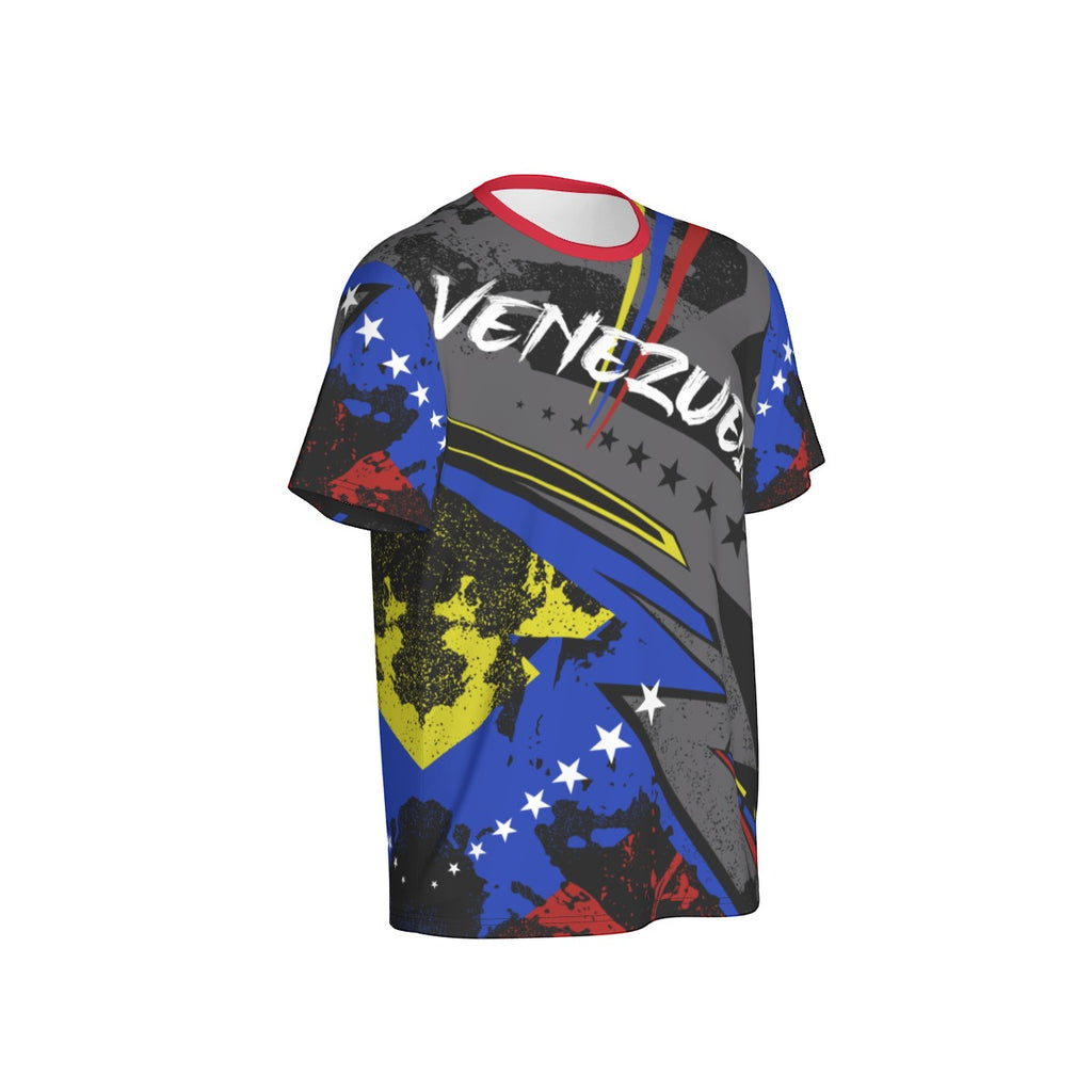 Camiseta Venezuela Streetwear Tricolor – Energía Urbana Hombre