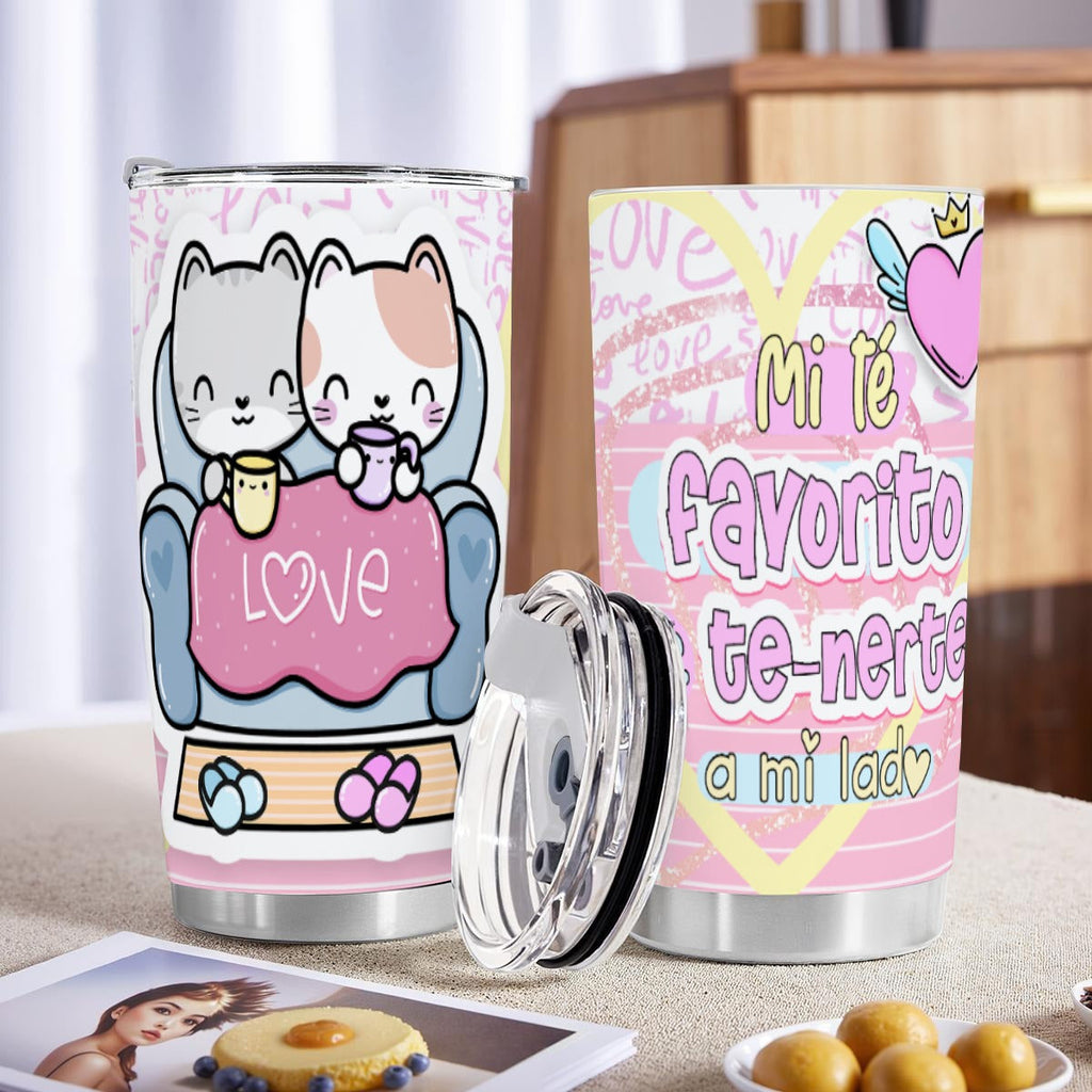 Tumbler - Taza Mi Té Favorito es Tenerte a Mi Lado – Colección San Valentin