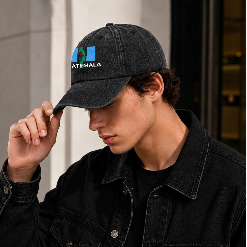 Gorra de Guatemala Bordada Premium de Algodón con Diseño de Quetzal Estilo Vintage