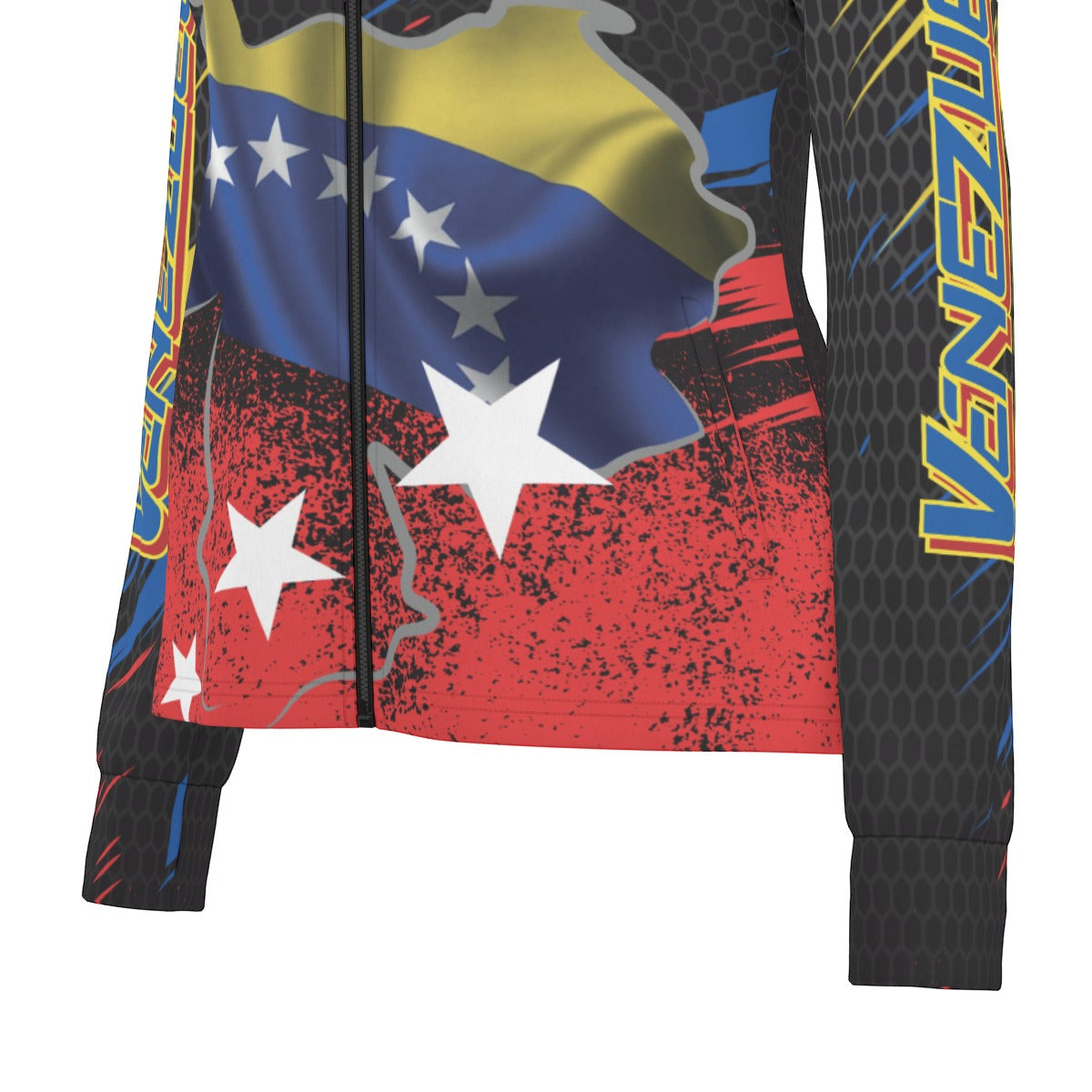 Chaqueta Venezuela Tricolor Textura Deportiva Mujer