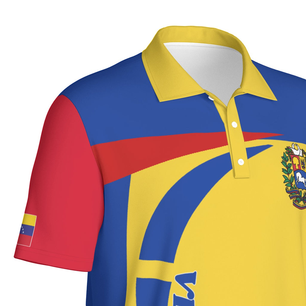 Camisa Polo Venezuela Escudo Patriótica – Mapa y Tricolor Nacional Hombre