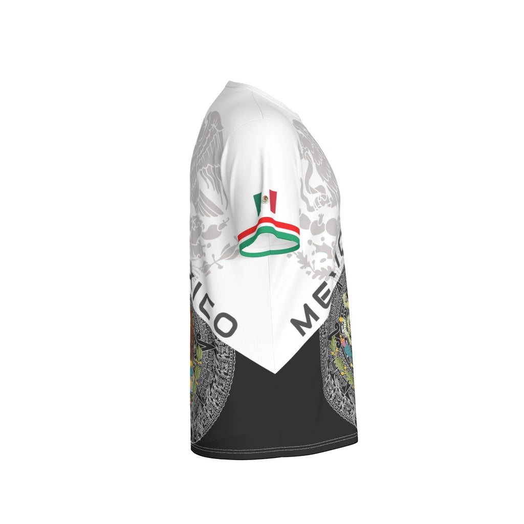 Camiseta México Escudo Nacional y Arte Prehispánico Unisex