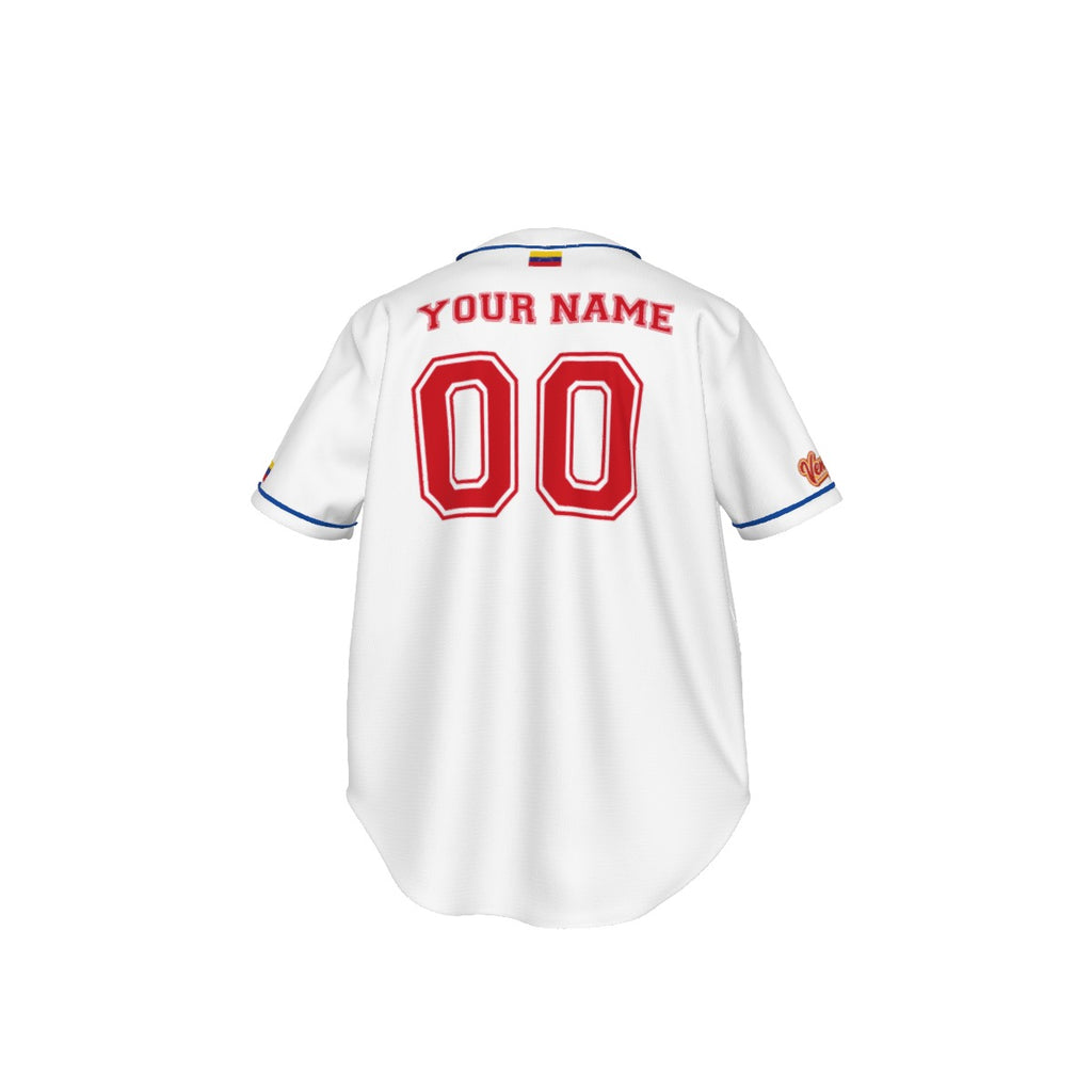 Camiseta Baseball Jersey Venezuela Personalizable con Nombre y Número