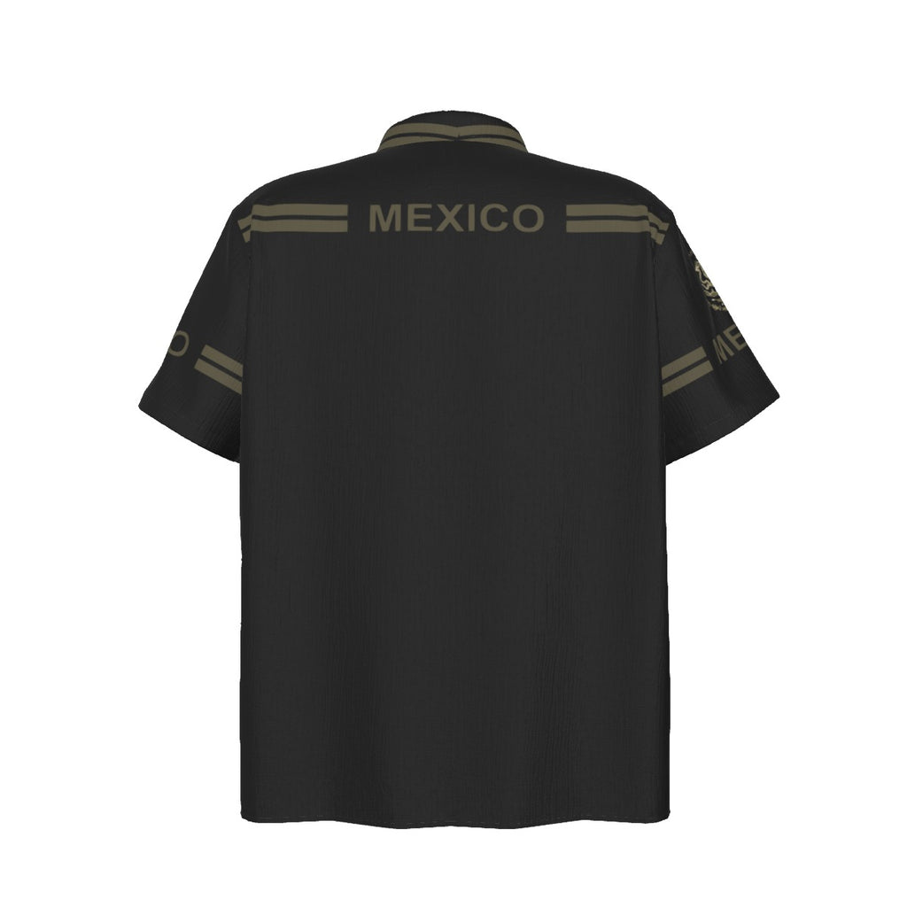 Camisa Hawaiana Mexico Aguila Imperial Cuello Cubano Hombre