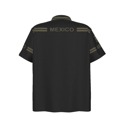 Camisa Hawaiana Mexico Aguila Imperial Cuello Cubano Hombre