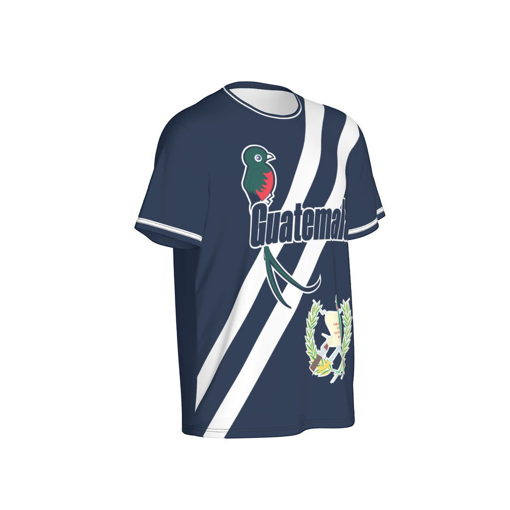 Camiseta Guatemala Quetzal y Escudo Nacional Azul Oscuro Unisex