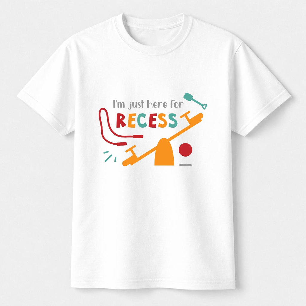 Camiseta Infantil 'I'm Just Here For Recess'