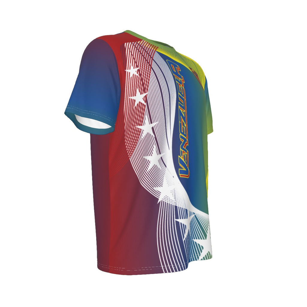 Camisa Venezuela Bandera Ondas Tricolor Moderna Hombre