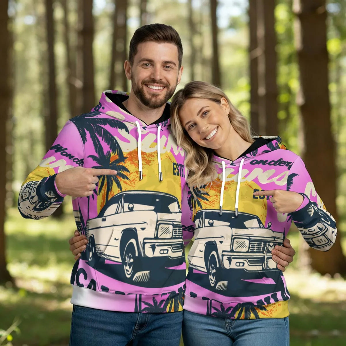 Sudadera Hoodie California Retro Long Beach – Interior Afelpado
