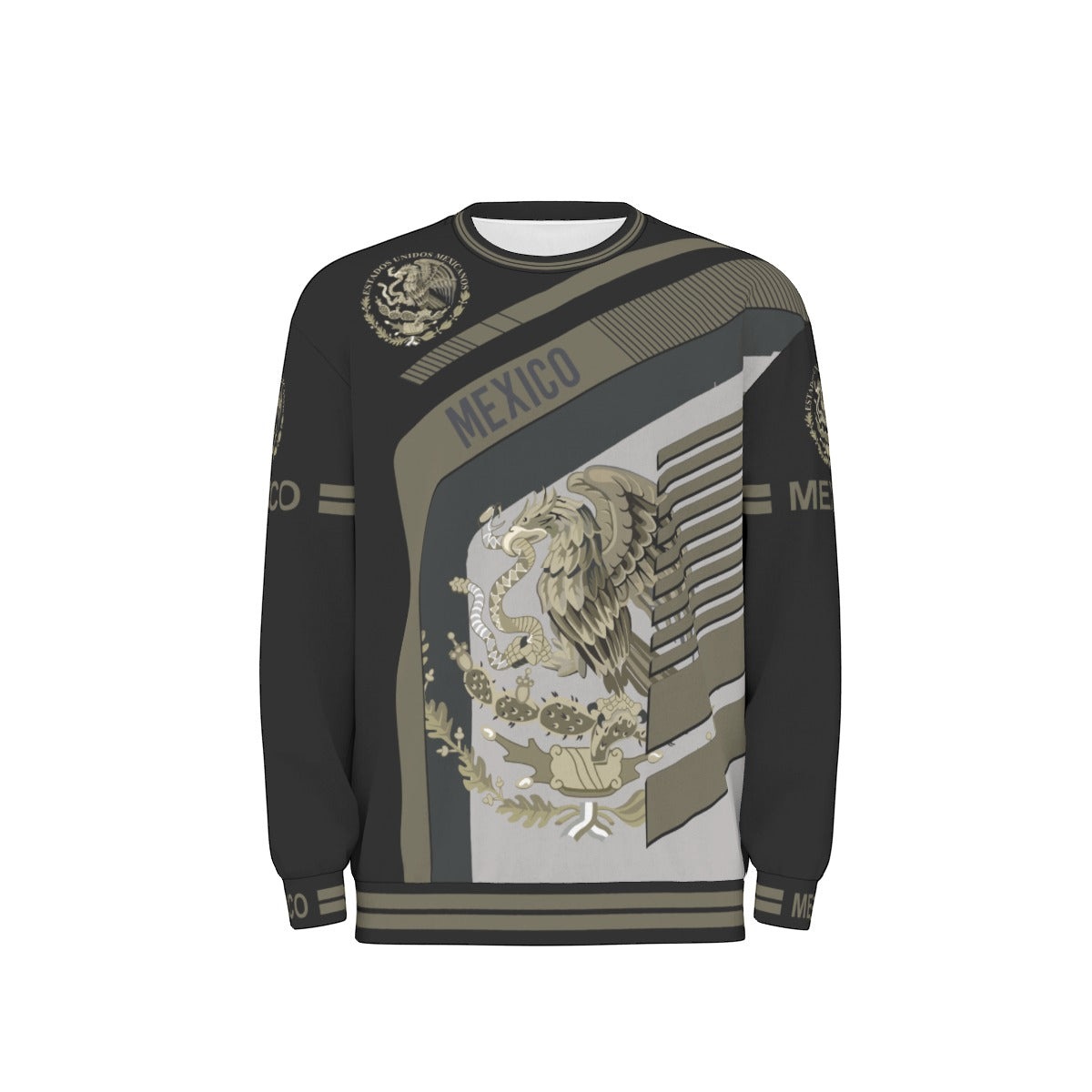Camiseta Manga Larga Mexico Aguila Imperial Oversize Dropped Shoulders Hombre