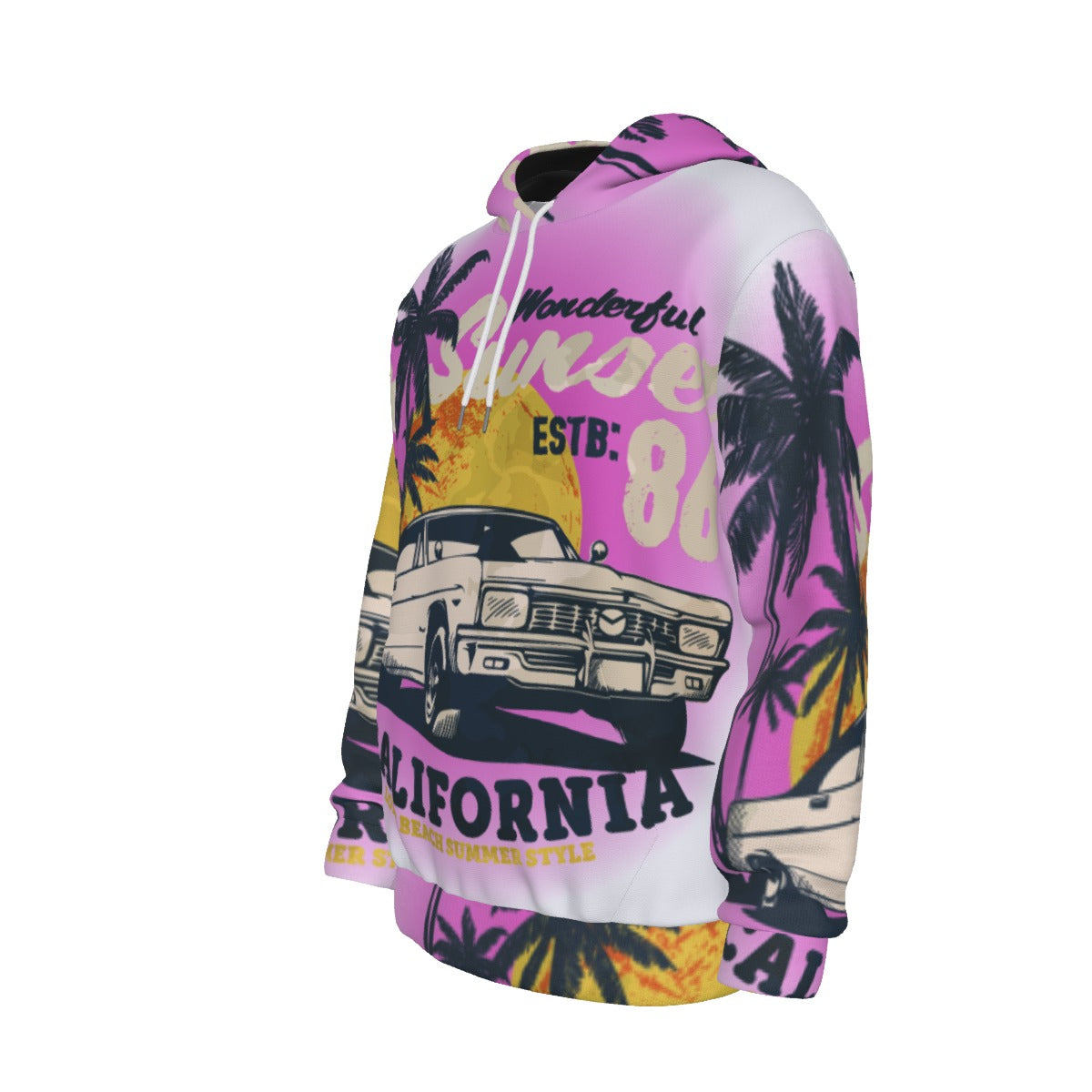 Sudadera Hoodie California Retro Long Beach – Interior Afelpado