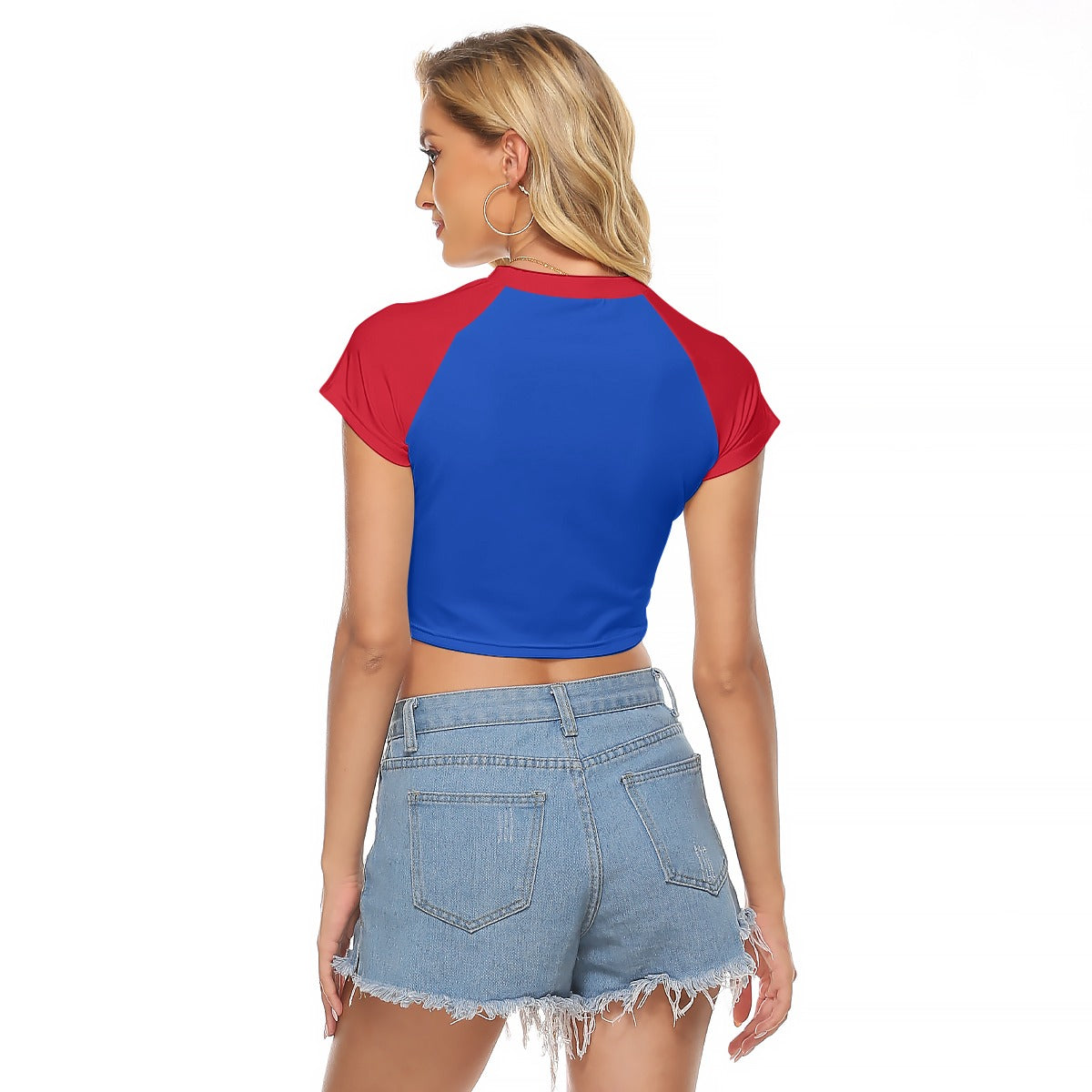 Crop Top CHILE Corazón y Bandera – Camiseta Raglán Regular Mujer