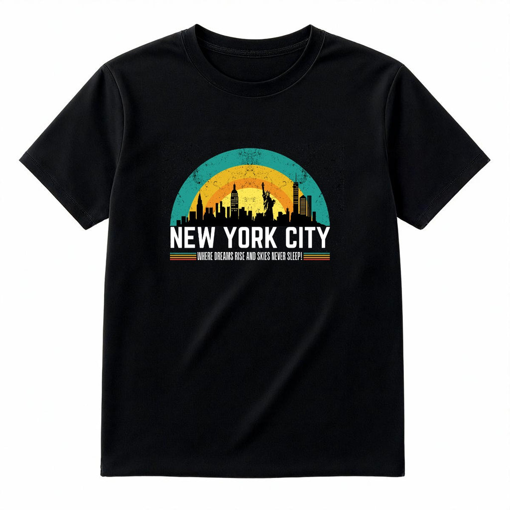 Camiseta New York City Skyline Retro Unisex