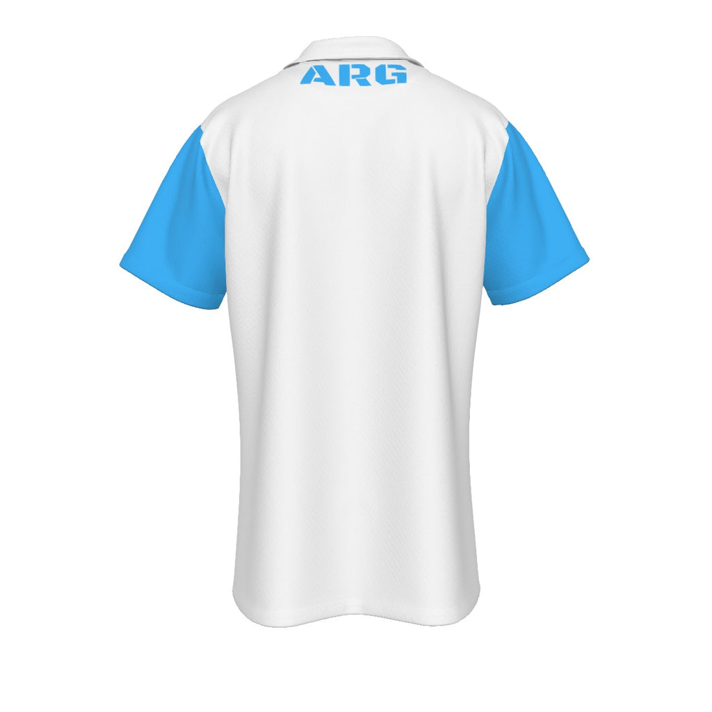 Polo Golf deportivo Argentina Celeste y Sol saliente