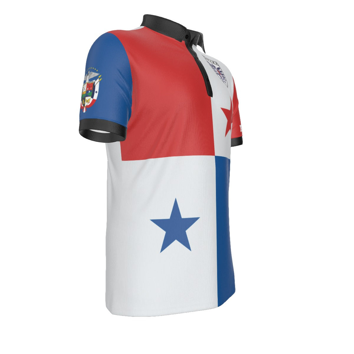 Polo Panama Clasica Con Vivos Negro