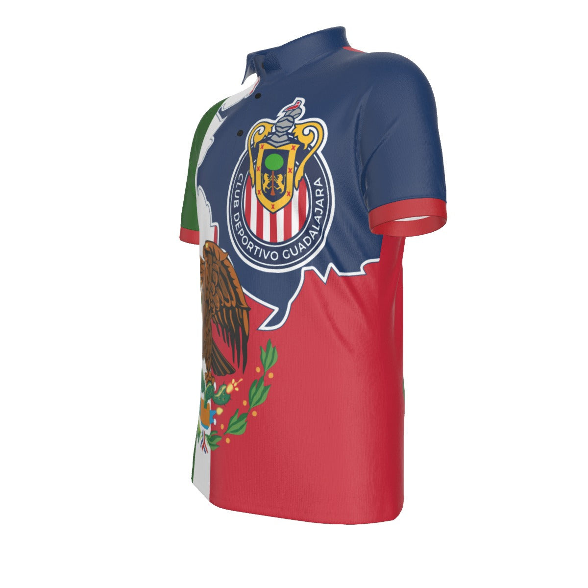 Polo Mexico Chivas Guadalajara Aguila Tricolor Hombre