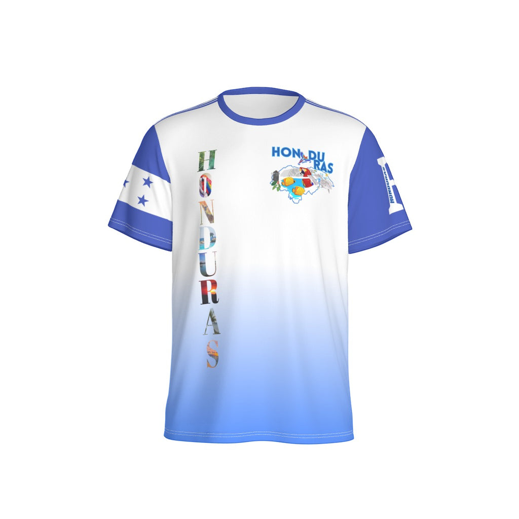Camiseta Honduras Orgullo Nacional Degradado Azul Unisex