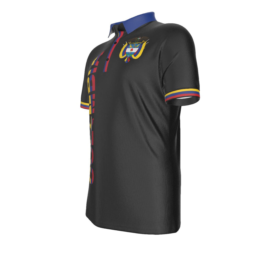 Polo Colombia Negro  Identidad Nacional Escudo