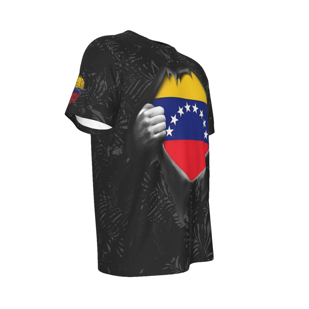 Camiseta Venezuela Amazonas Patriótica – Corazón Tricolor Unisex