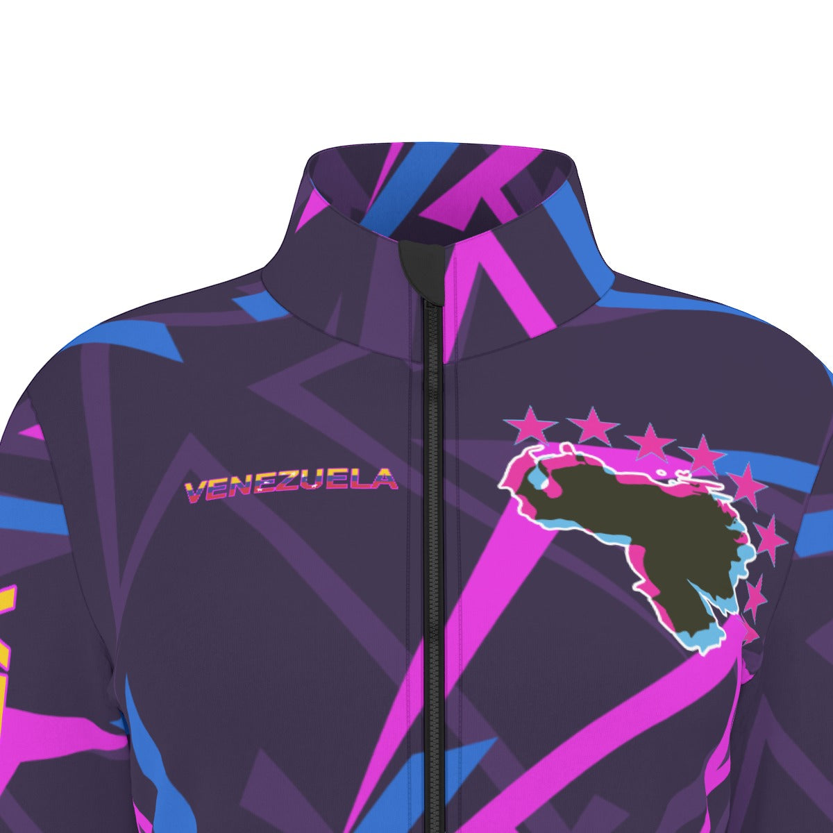 Chaqueta Venezuela Geométrica Neon Deportiva Mujer