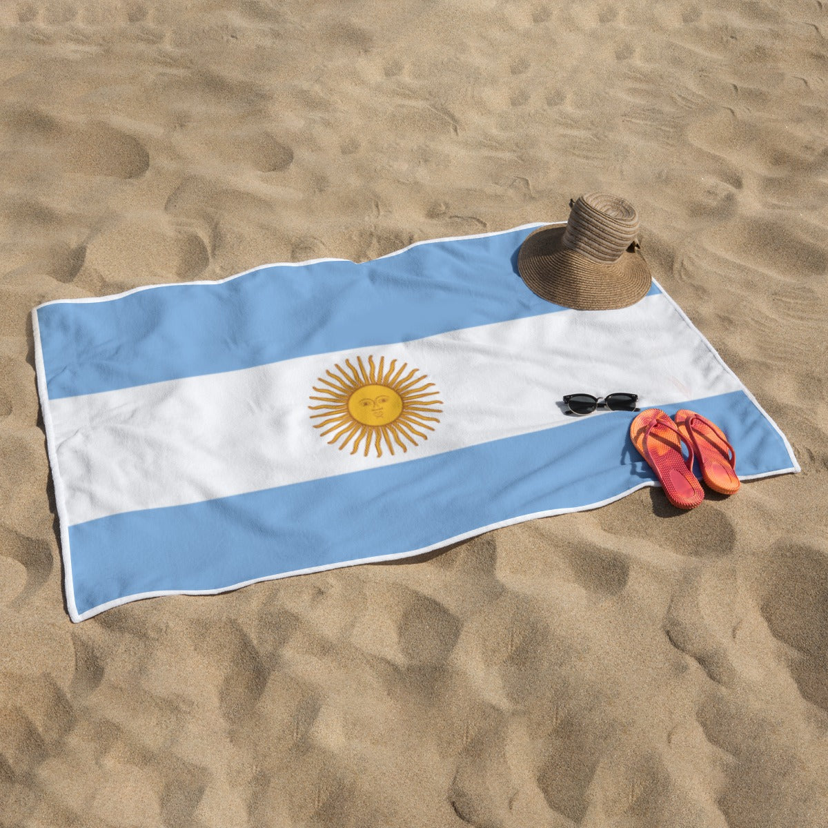 Toalla de Playa Argentina Poliéster Diseño Bandera Argentina