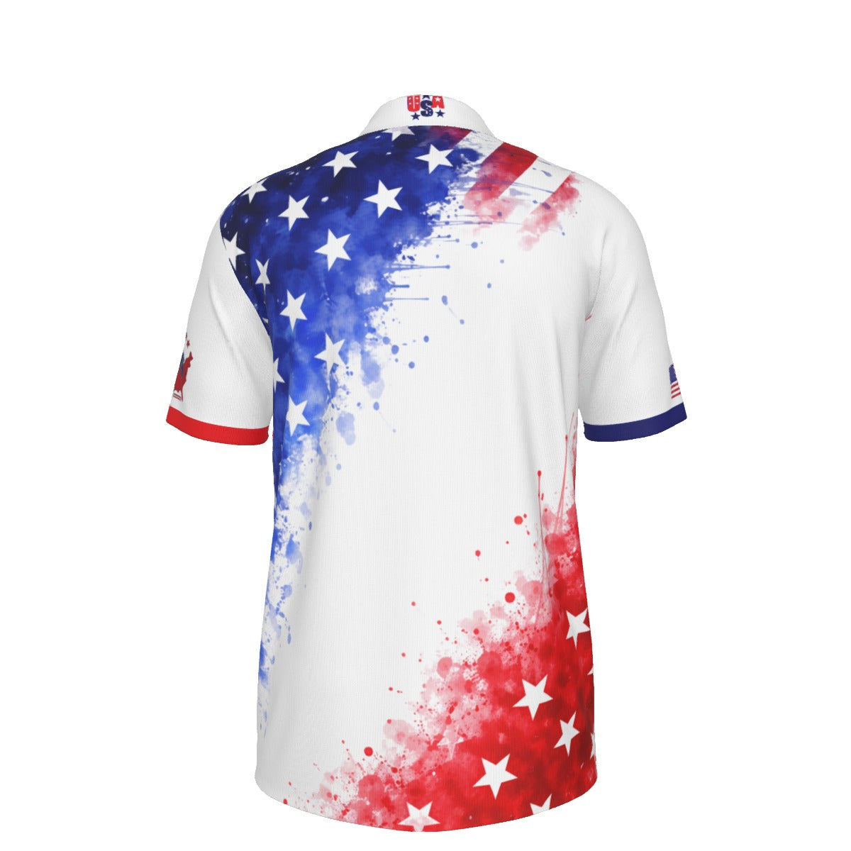 Polo America para Hombre – Diseño Bandera USA Splash
