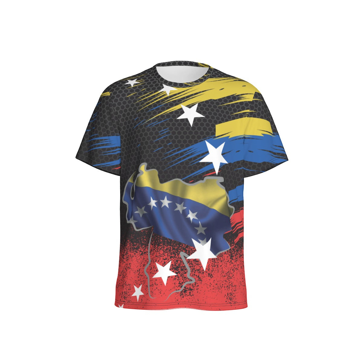 Camiseta Venezuela Mapa Tricolor Estrellas Urbana Unisex