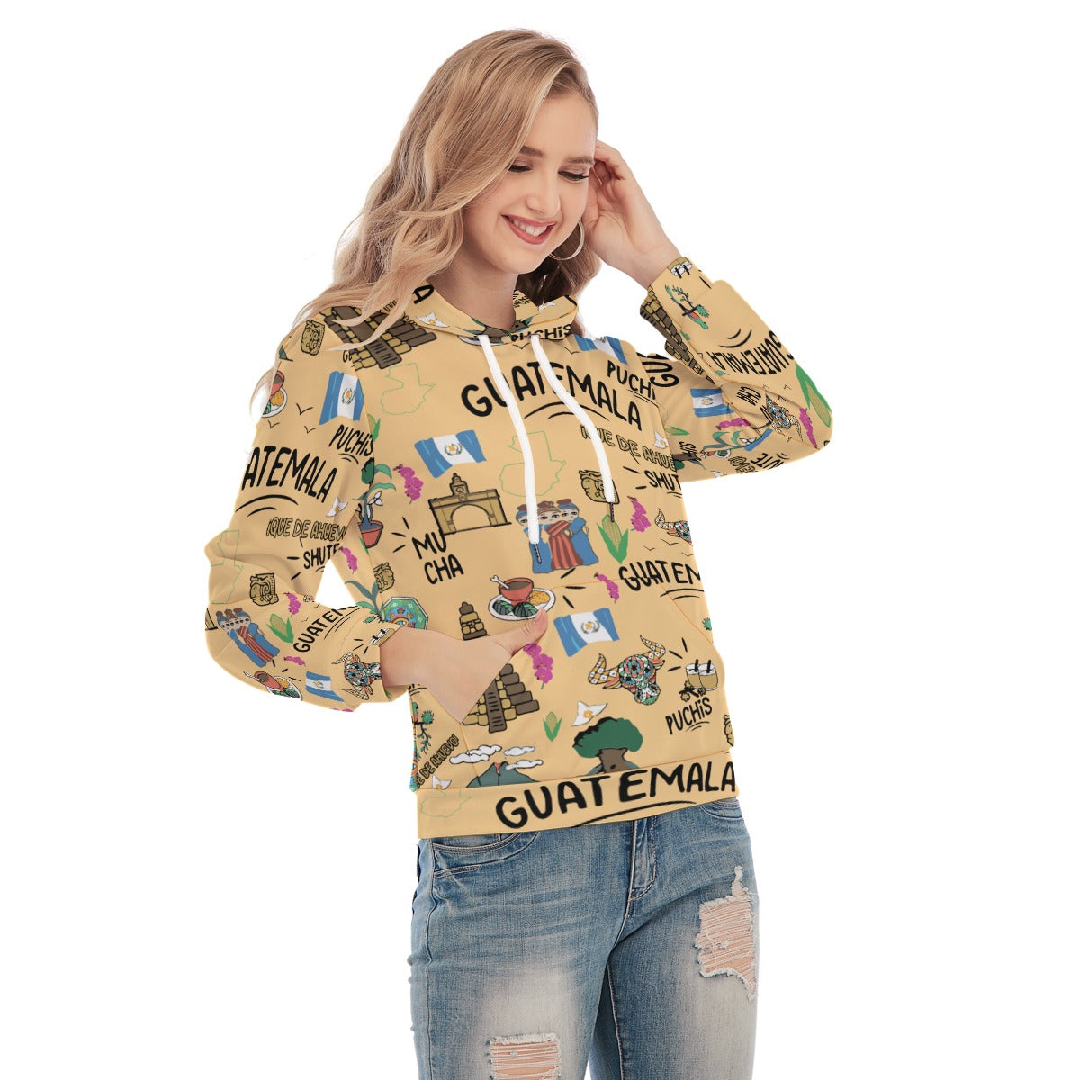 Sudadera con Capucha Guatemala dichos y expresiones Streetwear Mujer – Cultura Viva