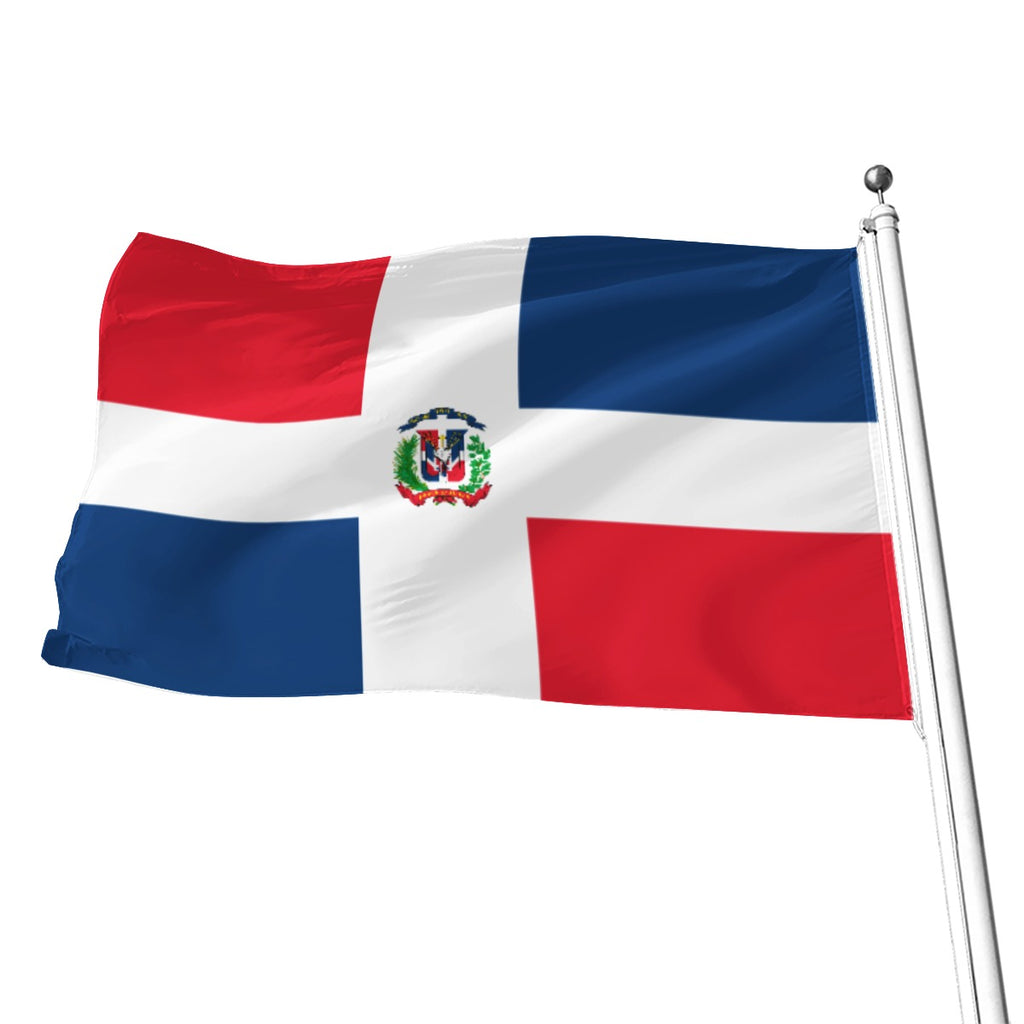 Bandera Republica Dominicana Tricolor con Escudo Nacional