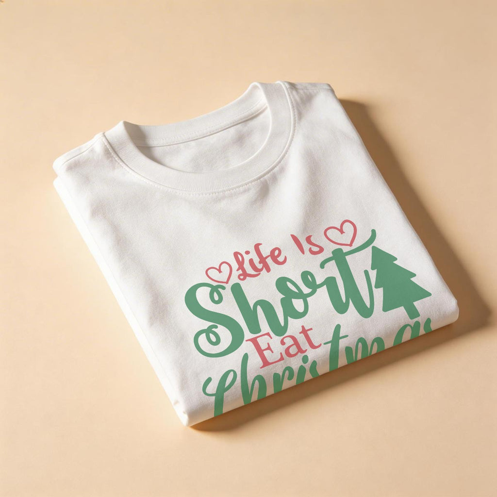 Camiseta Navideña Life Is Short Eat Christmas Cookies