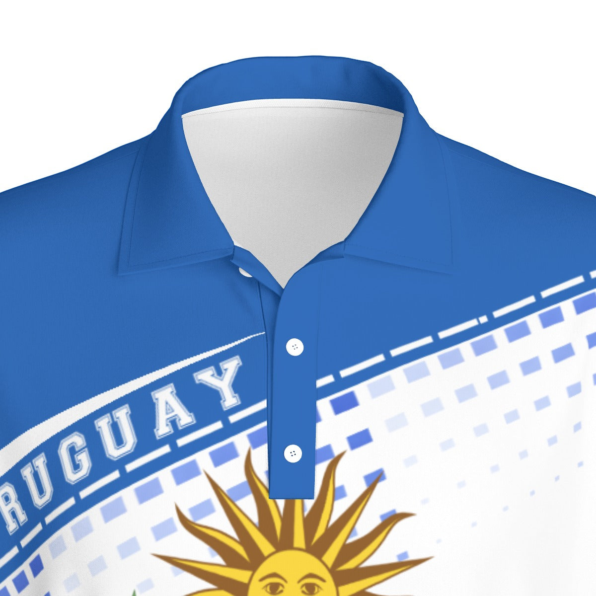 Polo Uruguay Premium para Hombre – Diseño Bandera y Escudo Nacional